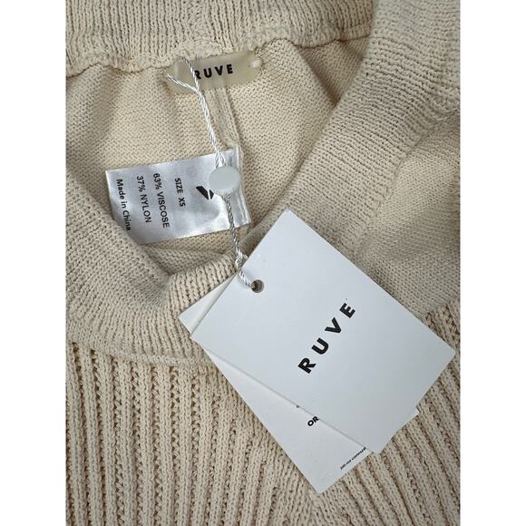 Ruve - Loom Ribbed Pants in Beige - Picture 3 of 5